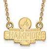 Gold-plated Sterling Silver Braves Small World Series 2021 Necklace
