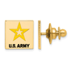 Gold-plated Sterling Silver United States Army Black Epoxy Lapel Pin