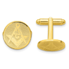 Gold-plated Round Masonic Cuff Links