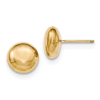 14kt Yellow Gold 10.5mm Polished Button Post Earrings