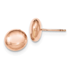 14kt Rose Gold 10.5mm Polished Button Post Earrings