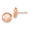14kt Rose Gold 12mm Polished Button Post Earrings