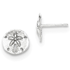 14kt White Gold Mini Sand Dollar Earrings
