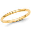 14kt Yellow Gold 2mm Polished Wedding Band