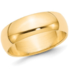 14kt Yellow Gold 7mm Polished Light Wedding Band