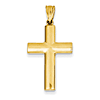 14kt Yellow Gold 1in Hollow Cross