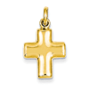 14k Yellow Gold 5/8in Puffed Cross Charm