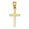14kt Yellow Gold 3/4in Polished Slender Cross Pendant