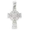 14kt White Gold 3/4in Celtic Cross