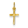 14k Yellow Gold Small 7/16in Cross Charm