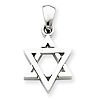 14k White Gold Small Star of David Pendant