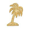 14k Yellow Gold Leaning Palm Tree Pendant Slide 1 3/8in