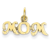 14kt Yellow Gold 1/4in MOM Script Charm
