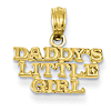 14kt Yellow Gold Daddy's Little Girl Pendant