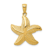 14k Yellow Gold Fancy Starfish Pendant 3/4in