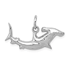 14k White Gold Hammerhead Shark Pendant