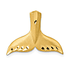14k Yellow Gold Diamond-Cut Whale Tail Slide Pendant