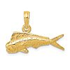14k Yellow Gold Mahi Mahi Pendant