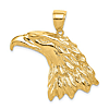 14k Yellow Gold Eagle Head Pendant 1in