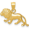 14kt Yellow Gold 3/8in Walking Lion Charm