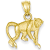 14kt Yellow Gold 1/2in Monkey Charm