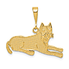 14k Yellow Gold Pit Bull Pendant