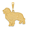 14k Yellow Gold Golden Retriever Pendant 7/8in