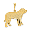 14k Yellow Gold Mastiff Pendant