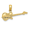 14k Yellow Gold Electric Guitar Pendant