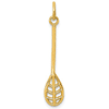 14k Yellow Gold Lacrosse Stick Pendant 1in