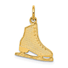 14k Yellow Gold Flat Ice Skate Pendant with Textured Finish 1/2in