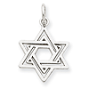 14k White Gold 5/8in Jewish Star Charm
