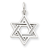 14k White Gold 5/8in Jewish Star of David Charm