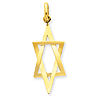 14k Yellow Gold 1 1/4in Elongated Star of David Pendant