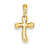 14k Yellow Gold Small Freeform Cross Charm 5/8in