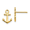 14k Yellow Gold Small Classic Anchor Earrings