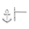 14k White Gold Small Classic Anchor Earrings