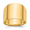 14k Yellow Gold Flat-top Tapered Cigar Band Ring