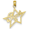 14kt Yellow Gold 5/8in Sweet 16 Star Charm