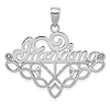 14k White Gold Grandma Charm Holder Pendant