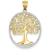 14kt Yellow Gold 7/8in Tree of Life Pendant with Filigree