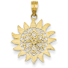 14kt Yellow Gold Small Filigree Sun Pendant