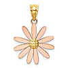 14k Yellow and Rose Gold Daisy Pendant
