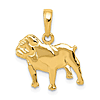14k Yellow Gold Small Standing Bulldog Charm