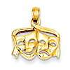 14k Yellow Gold Comedy Tragedy Charm