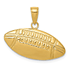 14k Yellow Gold Football Pendant 1in