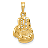 14k Yellow Gold Boxing Glove Pendant 11/16in