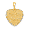 14k Yellow Gold For My Sister We Are Forever Friends Pendant