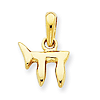 14k Yellow Gold 7/16in Chai Charm