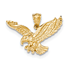 14kt Yellow Gold 3/4in Outstretched Eagle Pendant
